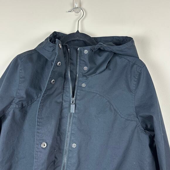 Hunter Navy Hooded Rain Jacket Womens Medium Waterproof Utility Gorpcore Hiking - Picture 5 of 12